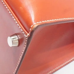 HERMES Kelly 32 Verso Outer Stitching □G Stamp Handbag Brick/Cre Box Calf/Chevre E205 Women's Bag Leather