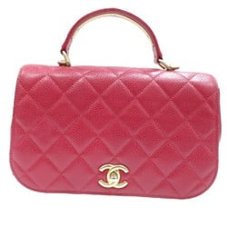 CHANEL Chanel Matelasse Shoulder Bag Bordeaux G Matte Metal Fittings Caviar EE56 Women's Men's Leather