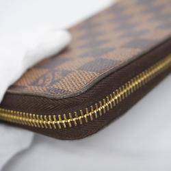 Louis Vuitton Long Wallet Damier Zippy N60015 Ebene Men's Women's