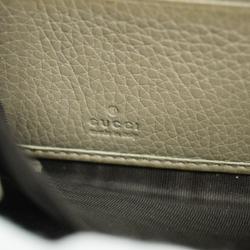 Gucci Soho Long Wallet 308004 Leather Greige Women's