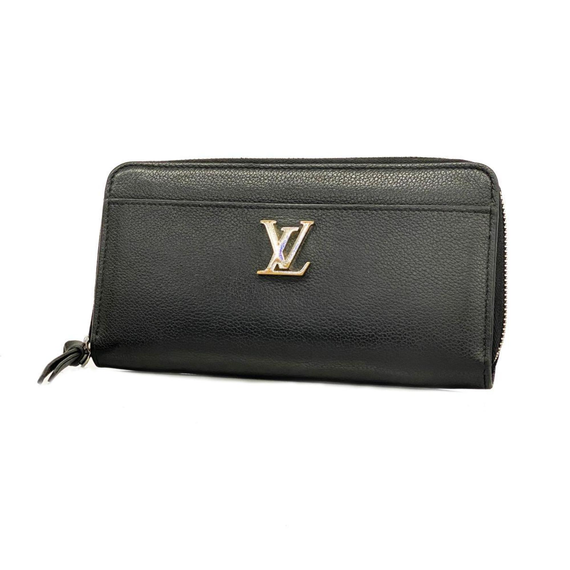 Louis Vuitton Long Wallet Zippy Lock Me M62622 Noir Ladies