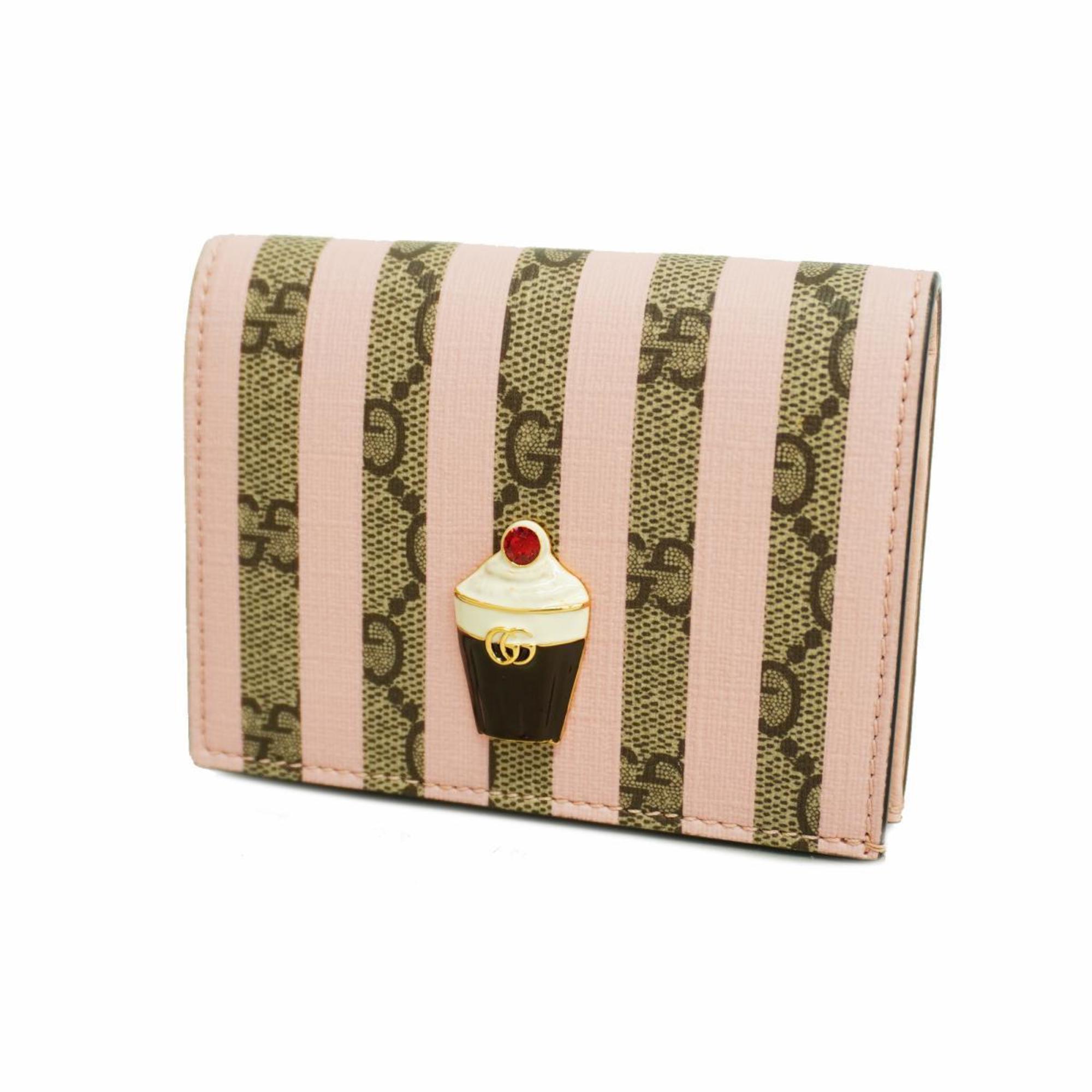 Gucci Wallet GG Supreme Ice Cream 701489 Beige Women's