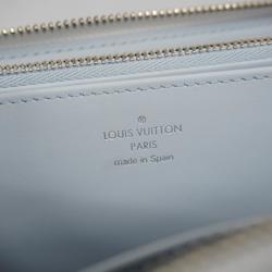 Louis Vuitton Long Wallet Mahina Zippy M11745 White Blue Ladies