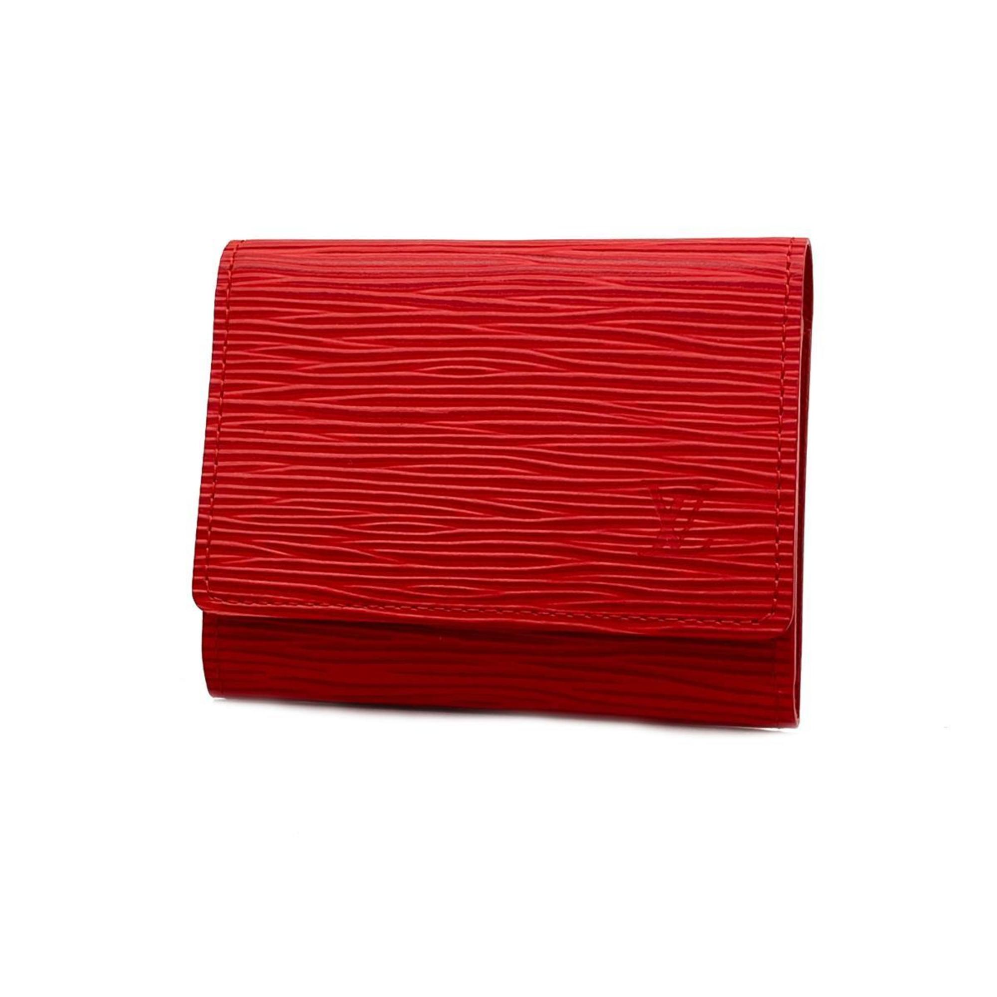 Louis Vuitton Business Card Holder Epi Envelope Carte de Visite M5658E Rouge Ladies