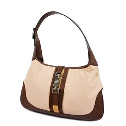 Gucci Shoulder Bag Jackie 001 3306 Canvas Leather Brown Beige Women's