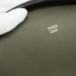 Fendi Shoulder Bag By The Way Leather Grey Black Women's