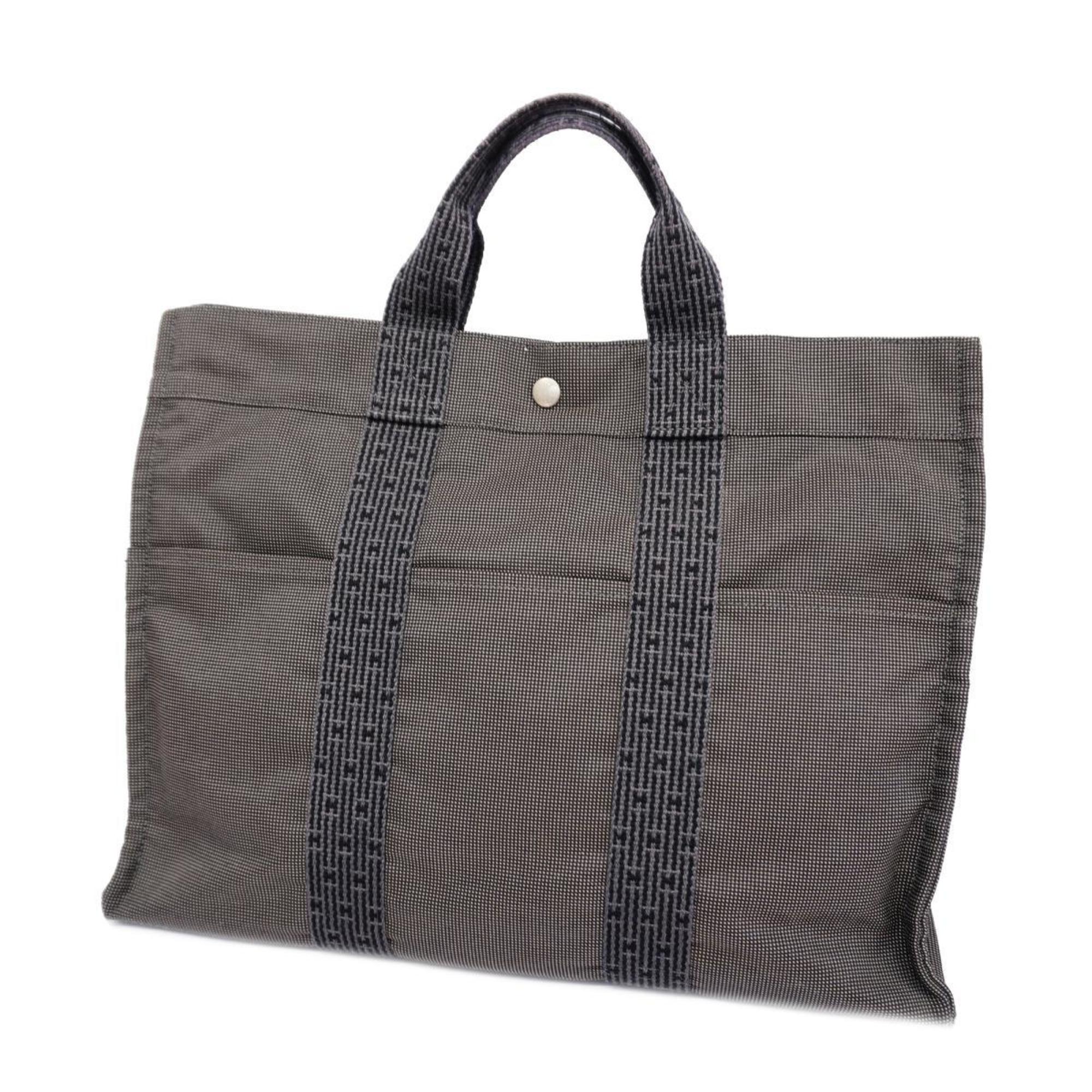 Hermes Tote Bag Air Line MM Canvas Grey Women's