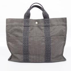 Hermes Tote Bag Air Line MM Canvas Grey Women's