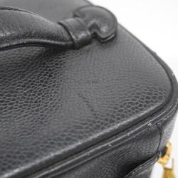 Chanel Vanity Bag Caviar Skin Black Women's