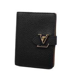 Louis Vuitton Wallet Taurillon Vertical Compact M81561 Noir Ladies