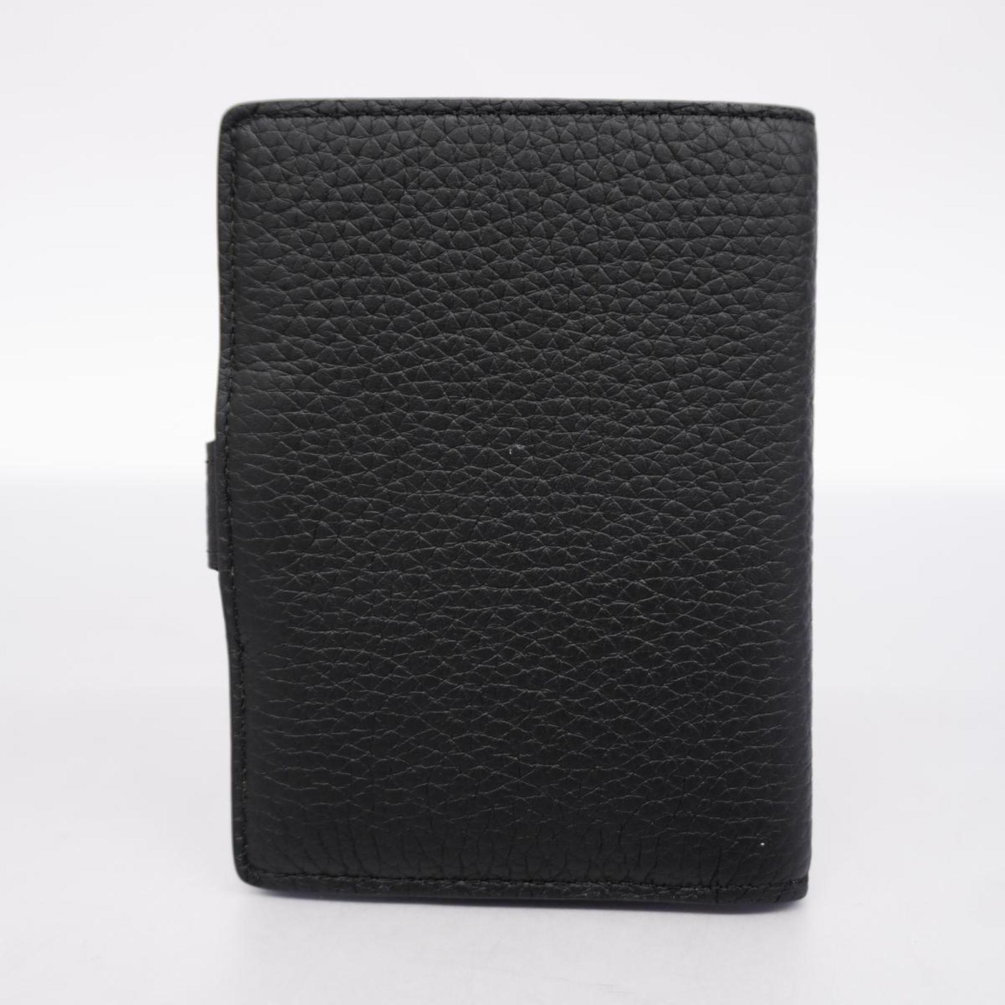 Louis Vuitton Wallet Taurillon Vertical Compact M81561 Noir Ladies