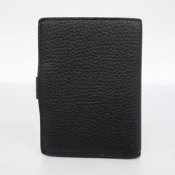 Louis Vuitton Wallet Taurillon Vertical Compact M81561 Noir Ladies