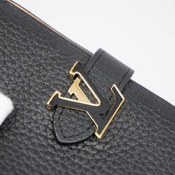 Louis Vuitton Wallet Taurillon Vertical Compact M81561 Noir Ladies