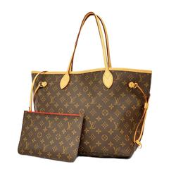 Louis Vuitton Tote Bag Monogram Neverfull MM M46987 Brown Cerise Ladies