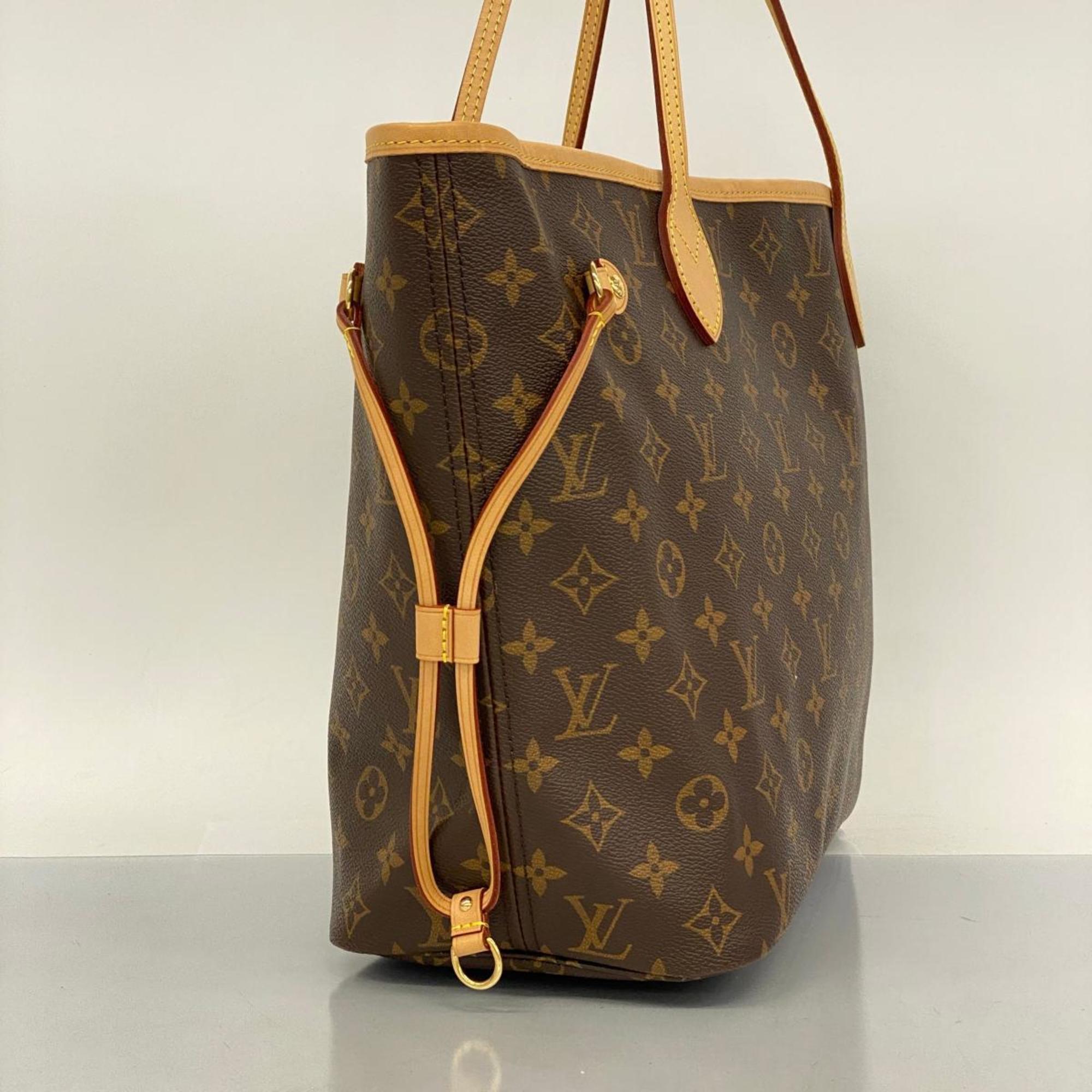 Louis Vuitton Tote Bag Monogram Neverfull MM M46987 Brown Cerise Ladies