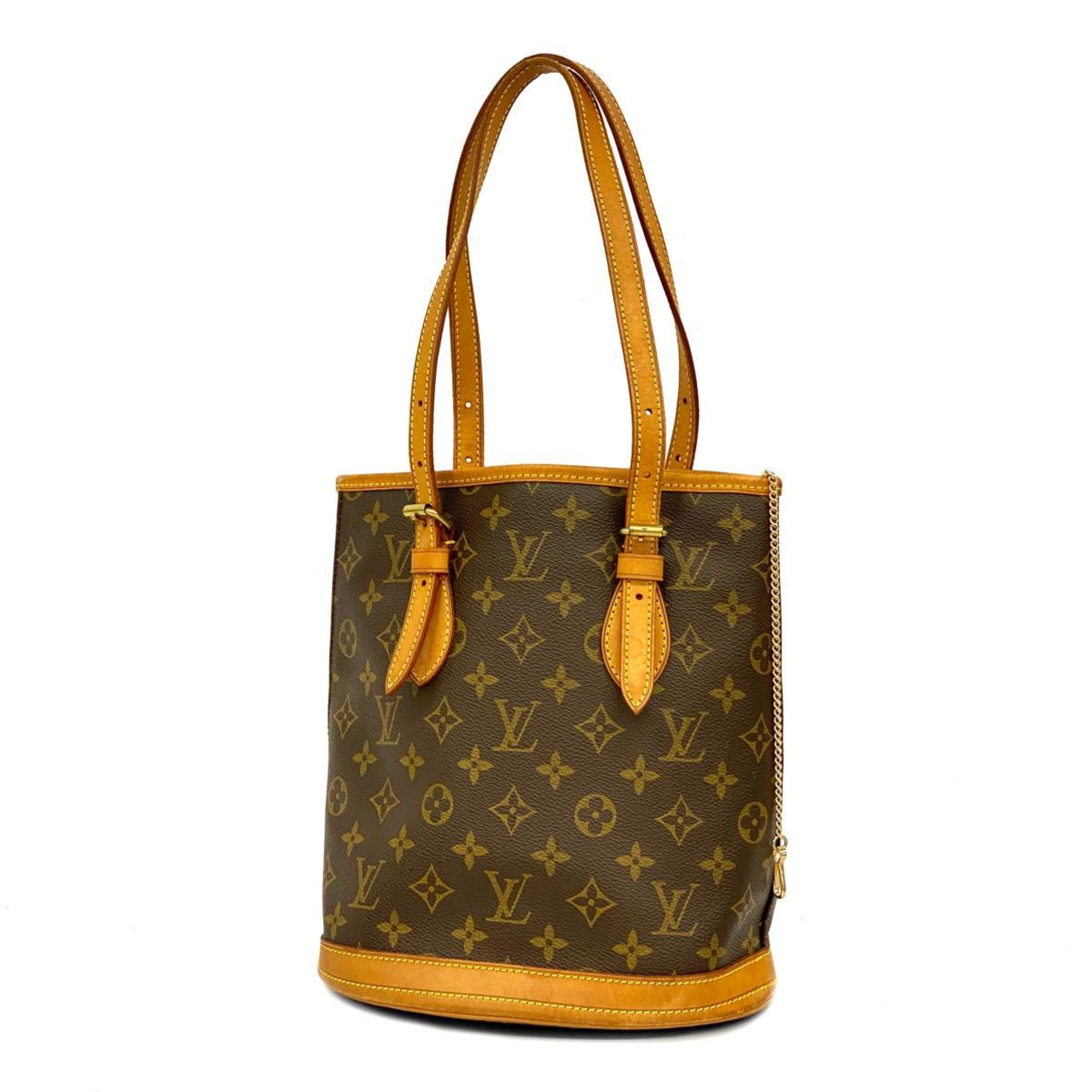 Louis Vuitton Tote Bag Monogram Bucket PM M42238 Brown Women's