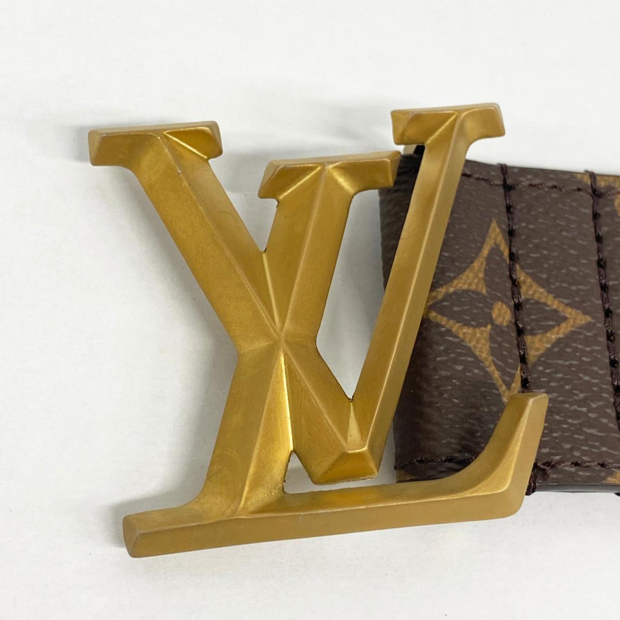 Louis Vuitton Belt Monogram LV Pyramid 40MM M0422V Brown Men's