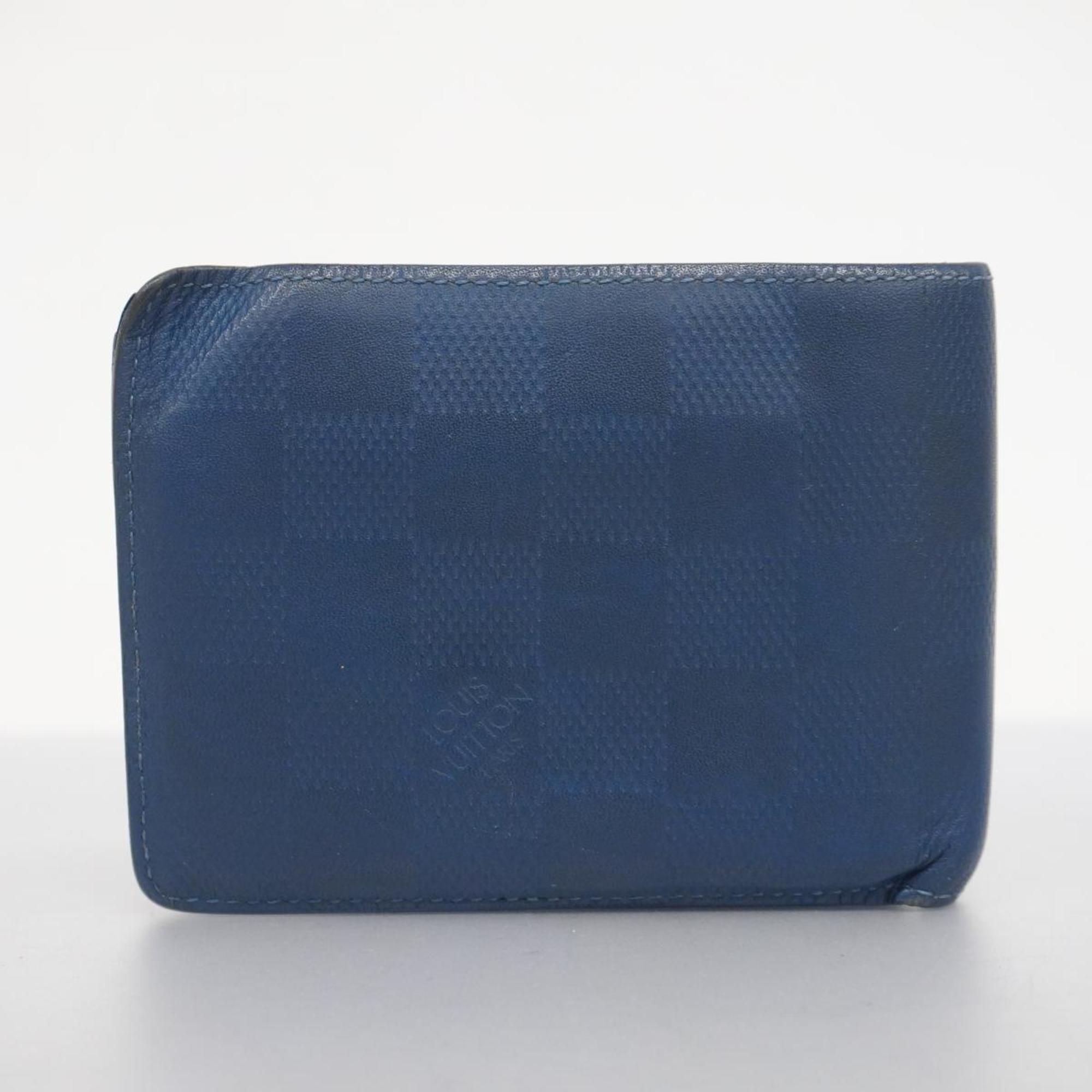 Louis Vuitton Billfold Damier Infinie Portefeuille Multiple N63206 Neptune Men's