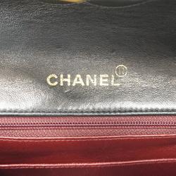 Chanel Shoulder Bag Matelasse Chain Lambskin Black Women's