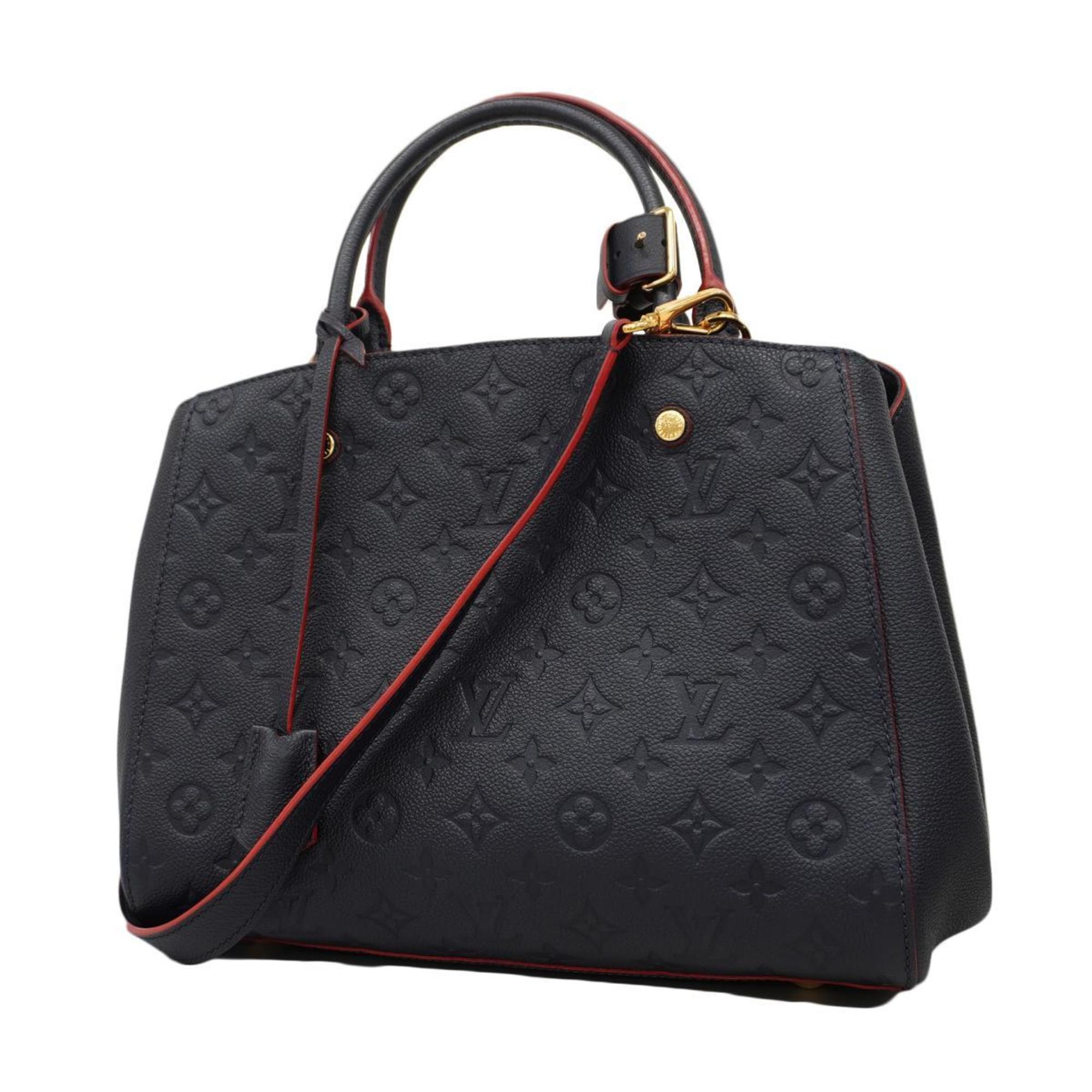 Louis Vuitton Handbag Monogram Empreinte Montaigne MM M42746 Marine Rouge Ladies