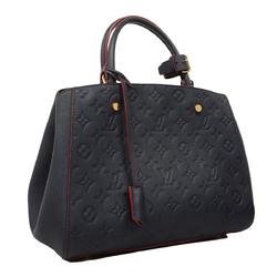 Louis Vuitton Handbag Monogram Empreinte Montaigne MM M42746 Marine Rouge Ladies