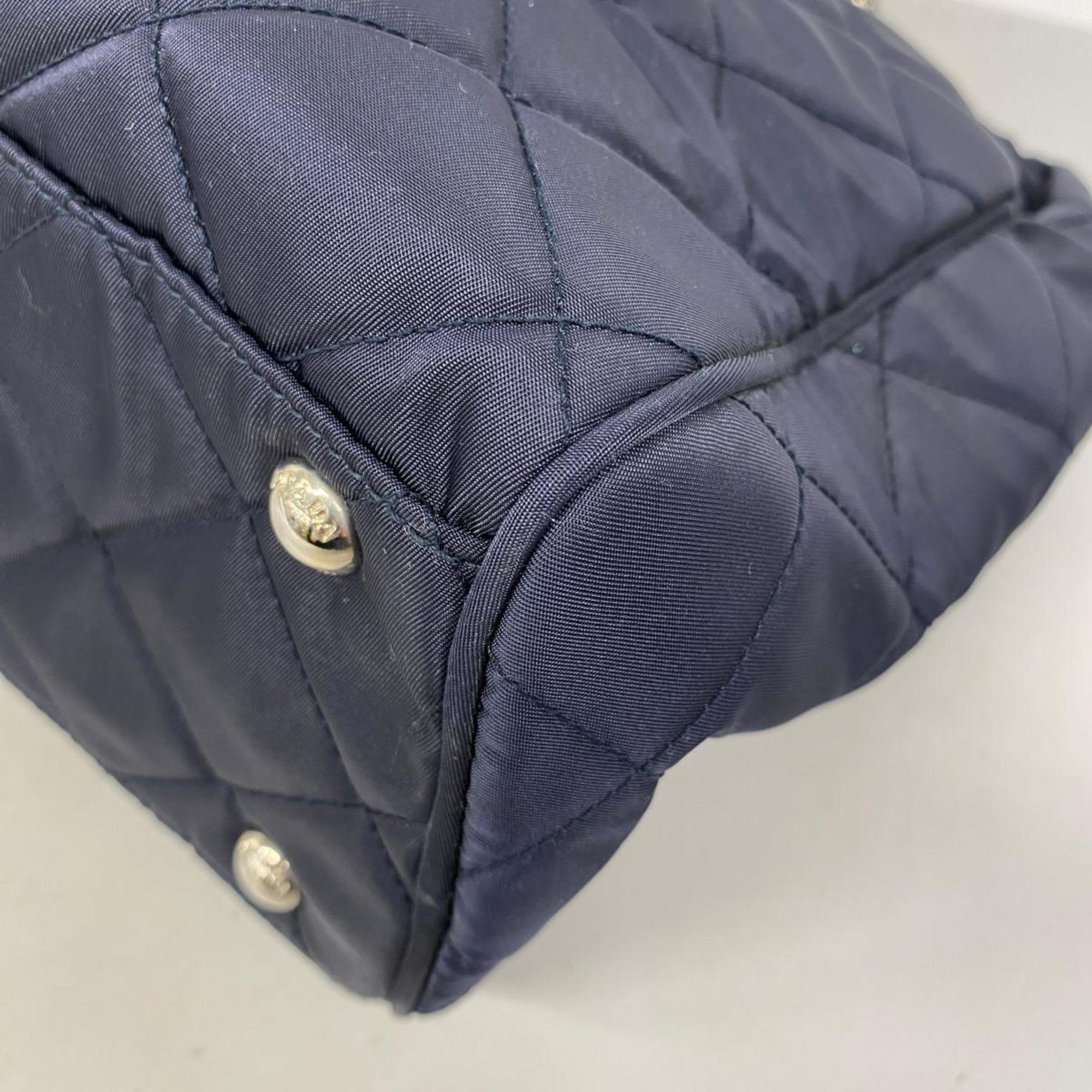 Prada Shoulder Bag Nylon Navy Women's