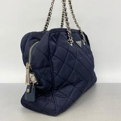 Prada Shoulder Bag Nylon Navy Women's