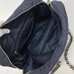 Prada Shoulder Bag Nylon Navy Women's