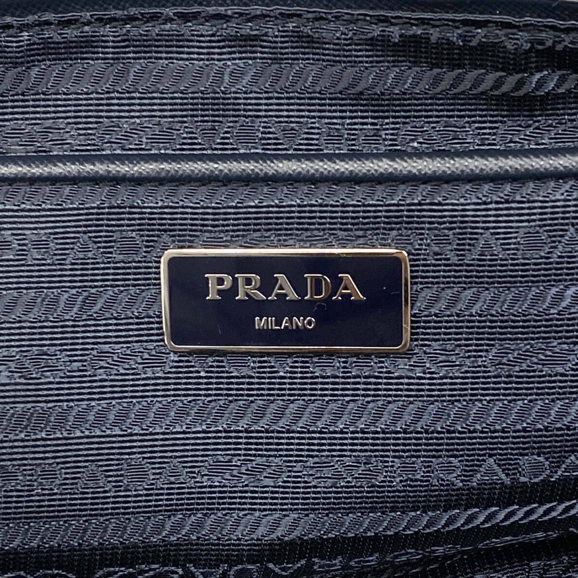 Prada Shoulder Bag Nylon Navy Women's