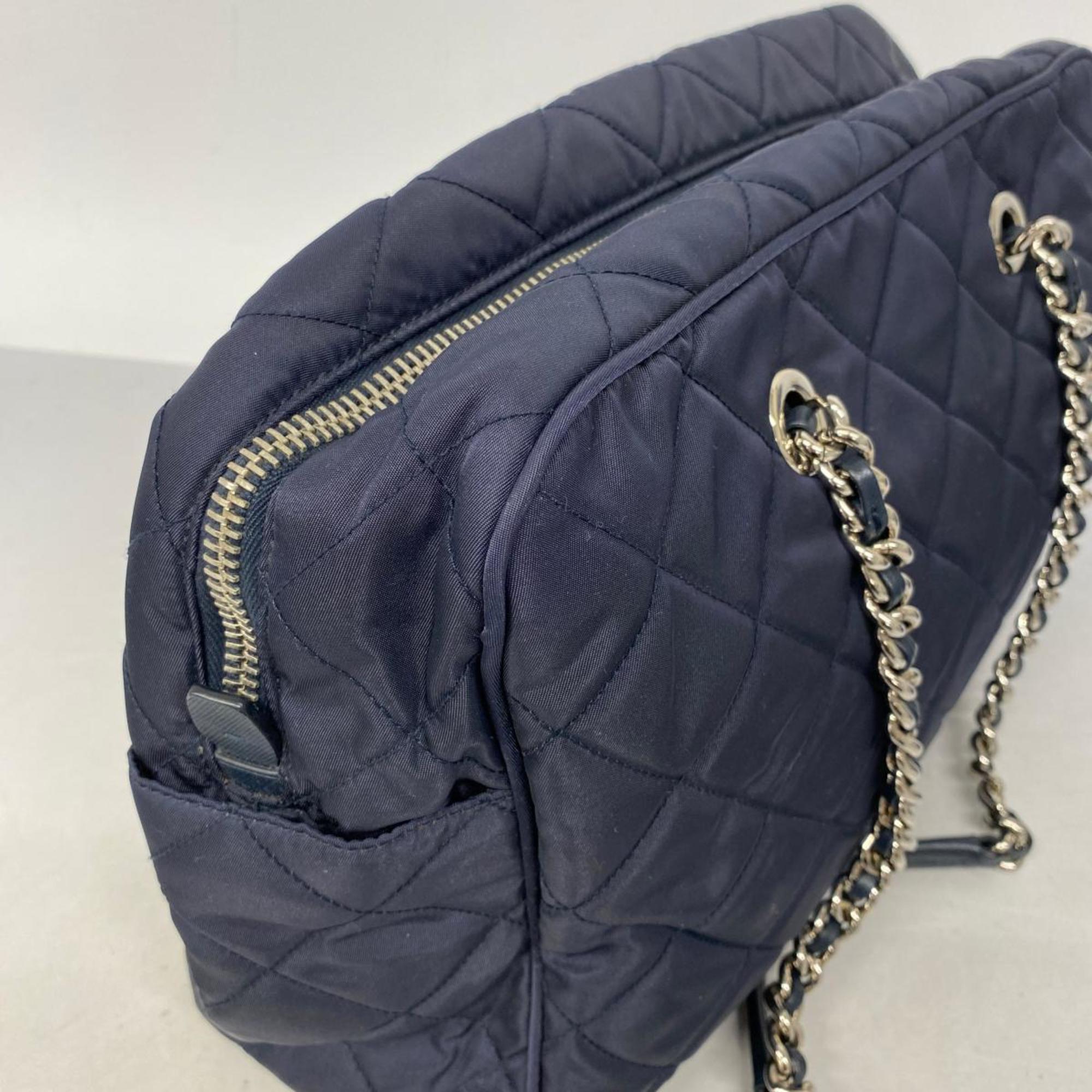 Prada Shoulder Bag Nylon Navy Women's