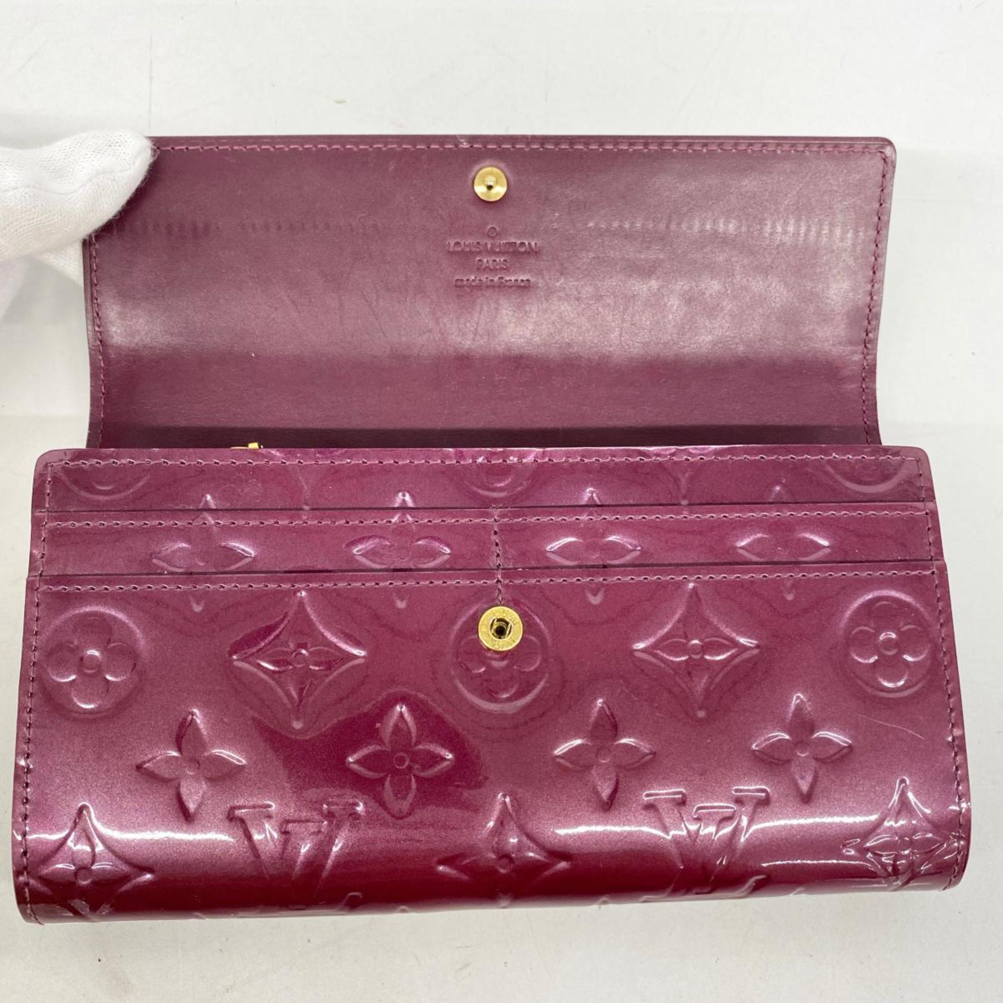 Louis Vuitton Long Wallet Vernis Portefeuille Sarah M93577 Violette Ladies