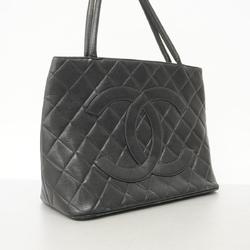 Chanel Tote Bag Reproduction Caviar Skin Black Women's