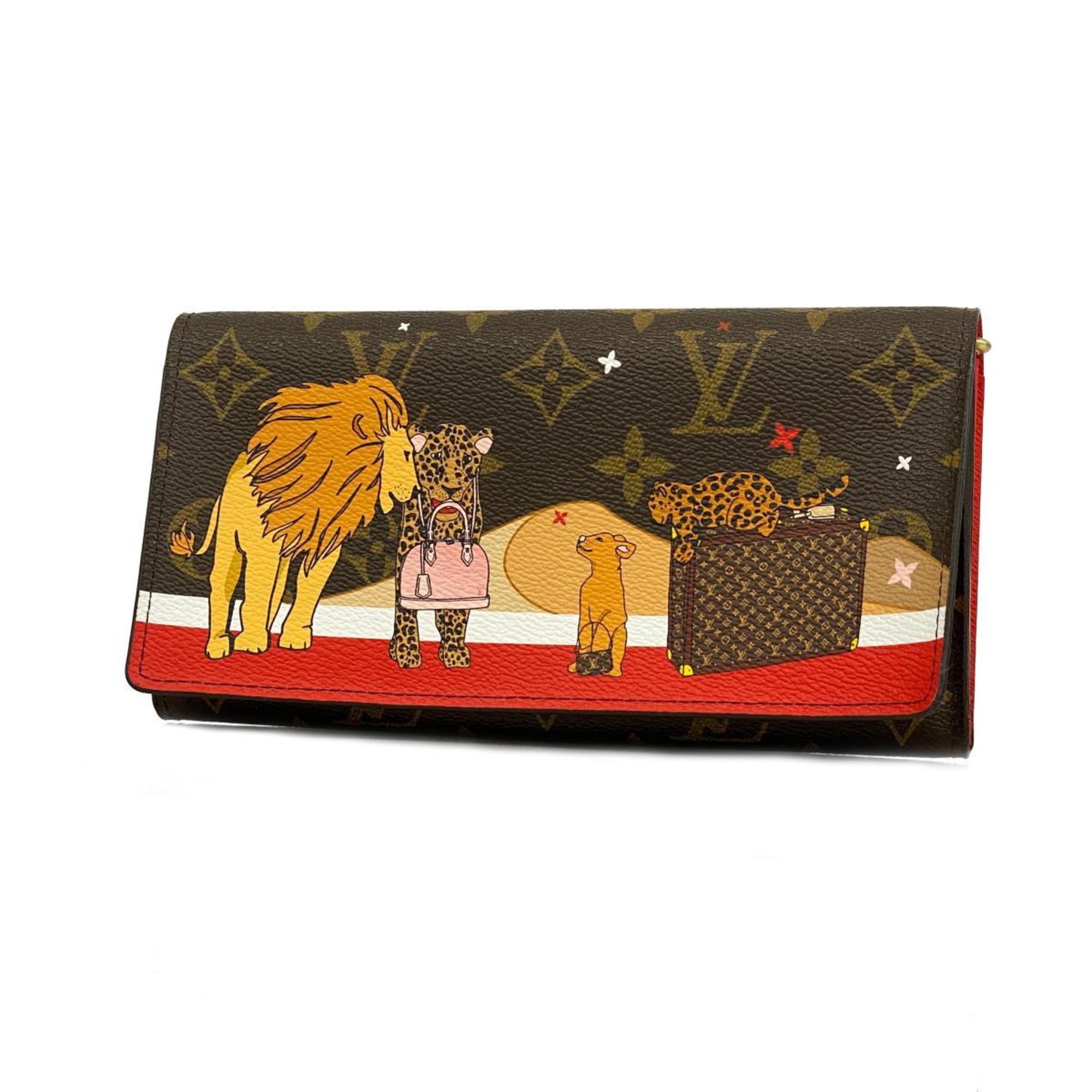 Louis Vuitton Long Wallet Monogram Holiday Collection Portefeuille Sarah M63424 Women's