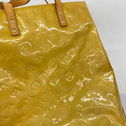 Louis Vuitton Tote Bag Vernis Reed MM M91141 Jaune Ladies