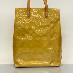 Louis Vuitton Tote Bag Vernis Reed MM M91141 Jaune Ladies