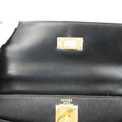 Hermes handbag Kelly 28 □C stamp Vache black ladies