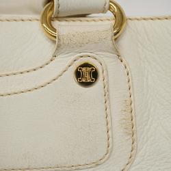 Celine handbag boogie bag leather white ladies