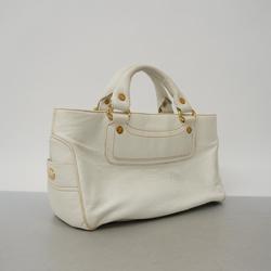 Celine handbag boogie bag leather white ladies