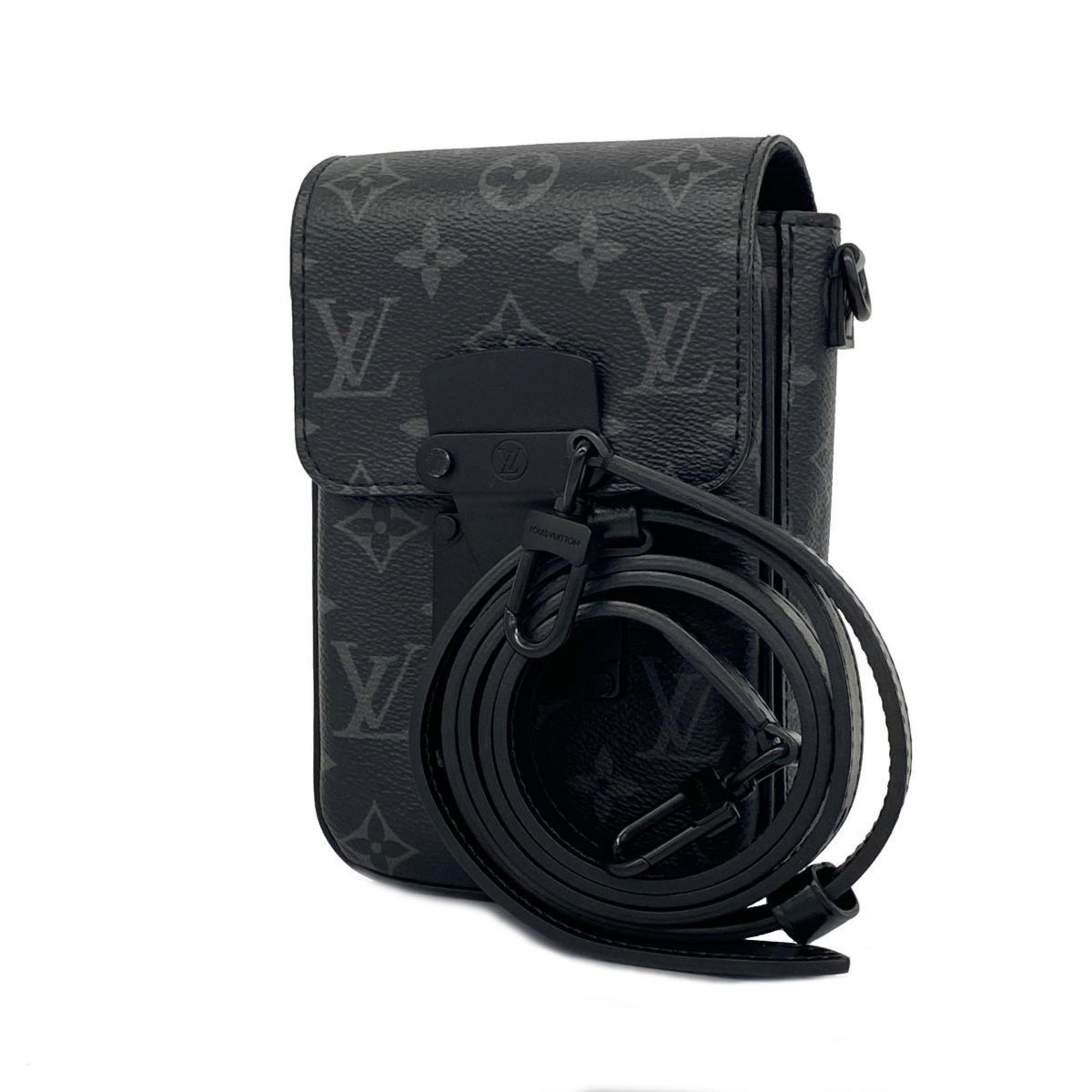 Louis Vuitton Shoulder Bag Monogram Eclipse S Lock Vertical Wearable Wallet M82252 Black Men's