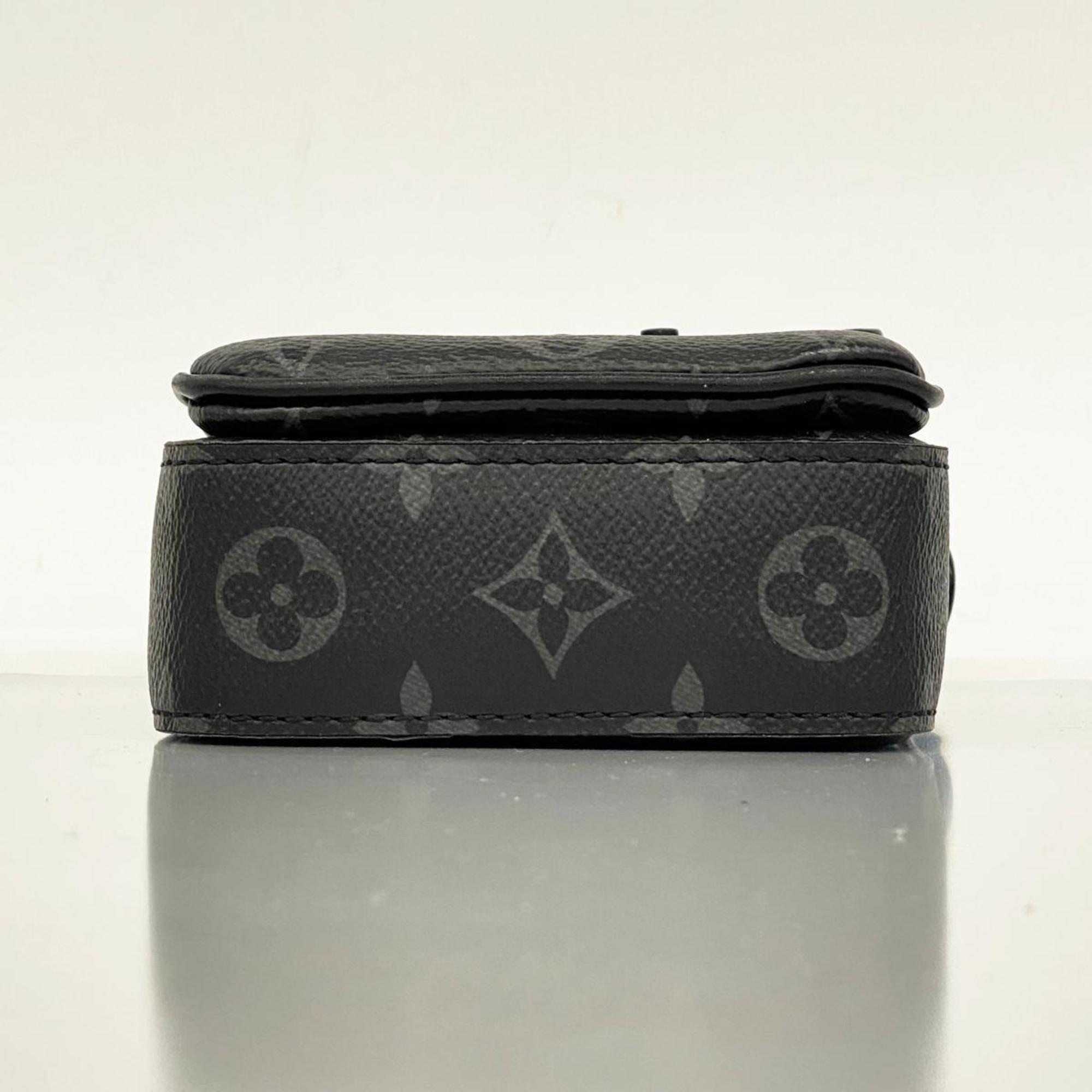 Louis Vuitton Shoulder Bag Monogram Eclipse S Lock Vertical Wearable Wallet M82252 Black Men's