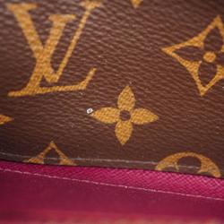 Louis Vuitton Long Wallet Monogram Portefeuille Clemence M60742 Fuchsia Ladies