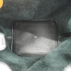 Hermes handbag Picotin Lock MM A stamp Taurillon Clemence Black Toffee Ladies