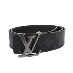 Louis Vuitton Belt Monogram Eclipse Santur LV Initial 40MM M9043 Black Grey Men's