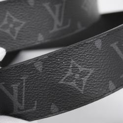 Louis Vuitton Belt Monogram Eclipse Santur LV Initial 40MM M9043 Black Grey Men's