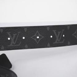 Louis Vuitton Belt Monogram Eclipse Santur LV Initial 40MM M9043 Black Grey Men's