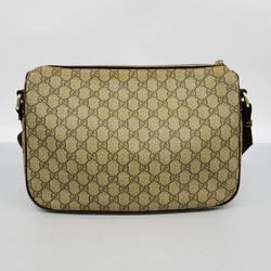 Gucci Shoulder Bag GG Supreme 246881 Brown Beige Champagne Women's