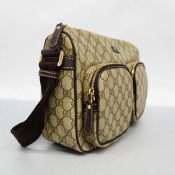 Gucci Shoulder Bag GG Supreme 246881 Brown Beige Champagne Women's