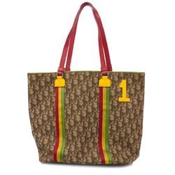 Christian Dior Tote Bag Trotter Rasta Brown Women's