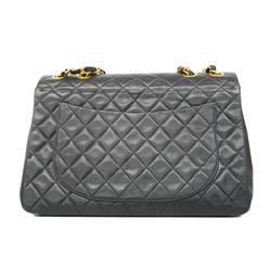 Chanel Shoulder Bag Deca Matelasse W Chain Lambskin Black Women's