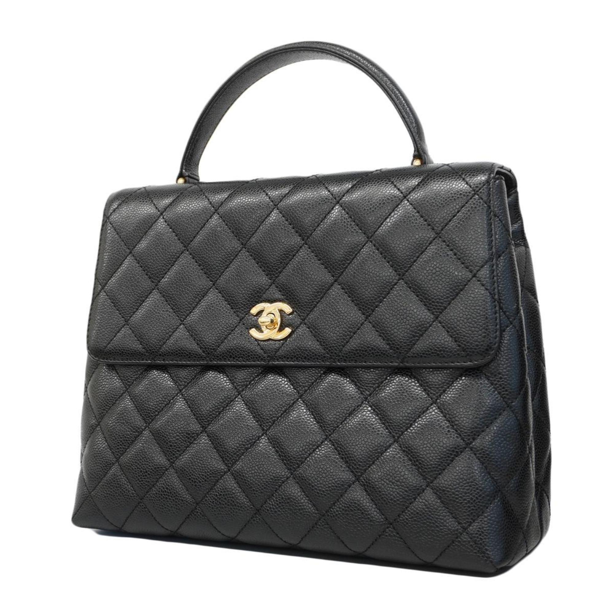 Chanel handbag Matelasse caviar skin black ladies